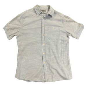 Mens M&S Lite Blue 100% cotton Button‎ Down Shirt Size medium